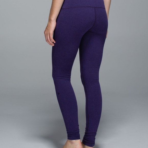 lululemon athletica Pants - Wunder Under Full-On Luon Roll Down Black Grape